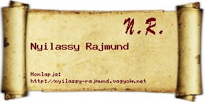Nyilassy Rajmund névjegykártya